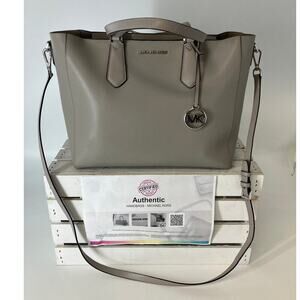 MICHAEL KORS TWO WAY GRAY PEBBLED CROSSBODY TOTE BAG